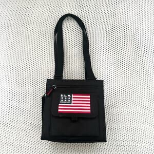 B.U.M Equipment Vintage Utility Shoulder Bag American Flag Logo Pockets Wallet